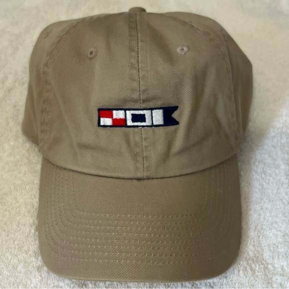 Cape Cod Nautical Flag Adjustable Khaki Cotton Yachting Cap - Picture 2 of 14